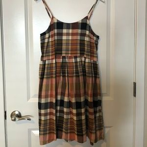 Madewell plaid strappy dress
